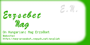 erzsebet mag business card